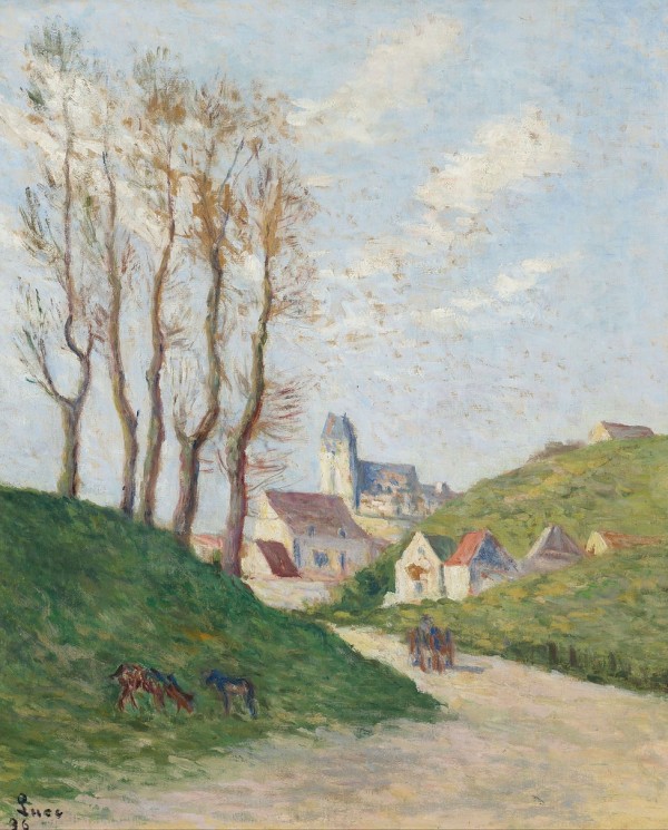 The Road with Goats Pasturing by Maximilien Luce